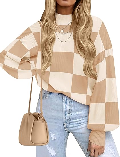 Women's Spring Long Sleeve Striped Ribbed Turtleneck