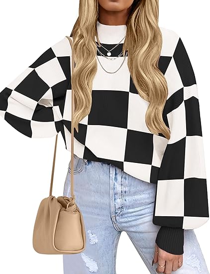 Women's Spring Long Sleeve Striped Ribbed Turtleneck