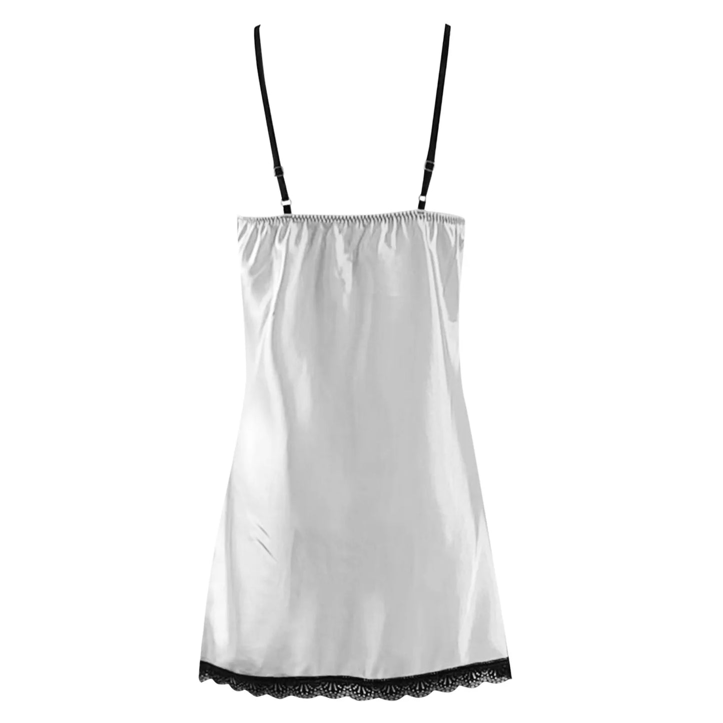 Women’s Satin Lace Trim Slip Dress Nightwear