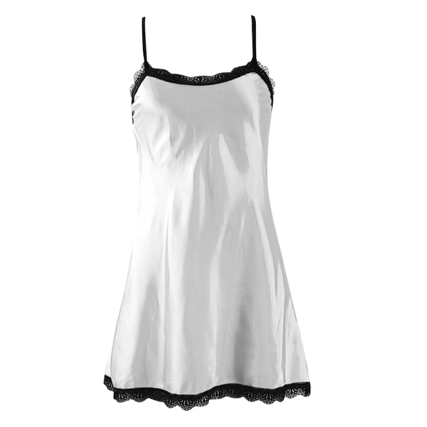 Women’s Satin Lace Trim Slip Dress Nightwear